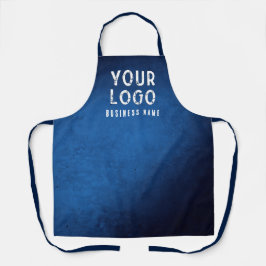 Custom Blue Apron with Logo and Business Name エプロン