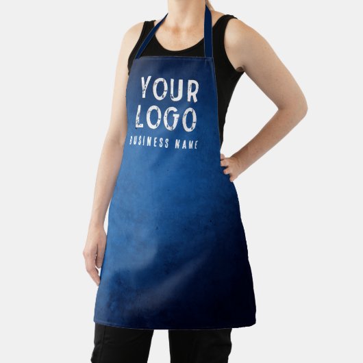 Custom Blue Apron with Logo and Business Name エプロン (インサイチュ)