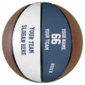 Custom Blue Basketball with Name, Number, Team バスケットボール (縦)