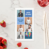 Custom Blue Birthday Party Photo Collage (インサイチュ)