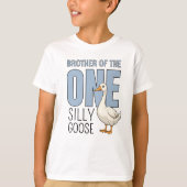 Custom Blue Brother of  One Silly Goose Birthday Tシャツ (正面)