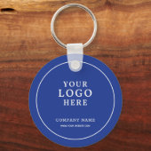 Custom Blue Business Logo Qr Code Promotional キーホルダー (正面)