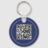 Custom Blue Business Logo Qr Code Promotional キーホルダー (裏面)