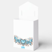 Custom Blue Butterflies Love Valentine Day Gift フェイバーボックス (オープン)