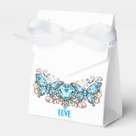 Custom Blue Butterflies Love Valentine Day Gift フェイバーボックス