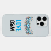Custom Blue Butterflies Love Valentine Day Gift iPhoneケース (裏面横)