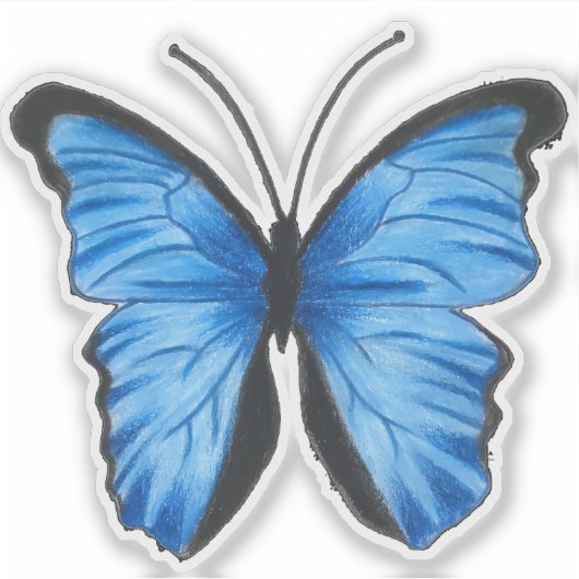 Custom Blue Butterfly  シール (正面)