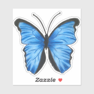 Custom Blue Butterfly  シール