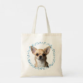 Custom Blue Chihuahua Tote Bag Photo Personalized トートバッグ (裏面)