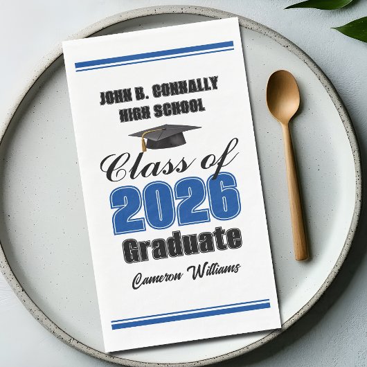 Custom Blue Class of 2026 Graduation Party