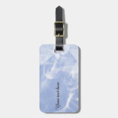 Custom blue crystal luggage tag ラゲッジタグ (正面縦)