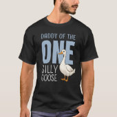 Custom Blue Daddy of the One Silly Goose Birthday Tシャツ (正面)