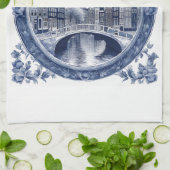 Custom Blue Delft Amsterdam Souvenir キッチンタオル (折り畳み)