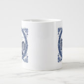 Custom Blue Delft Amsterdam Souvenir ジャンボコーヒーマグカップ (正面)