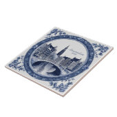 Custom Blue Delft Amsterdam Souvenir タイル (側面)