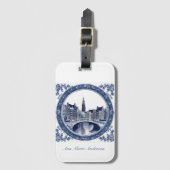 Custom Blue Delft Amsterdam Souvenir ラゲッジタグ (正面縦)