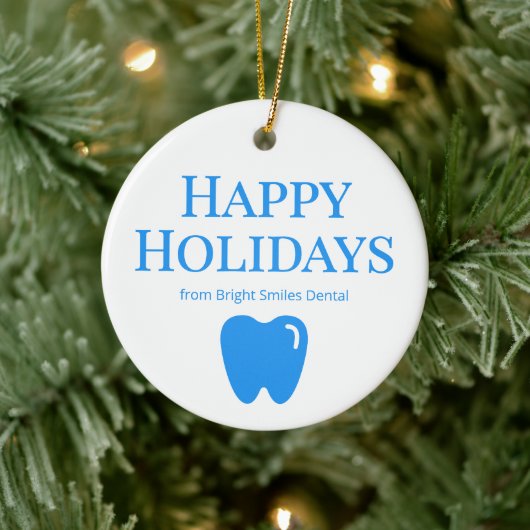 Custom Blue Dental Practice Ornament セラミックオーナメント (ツリー)
