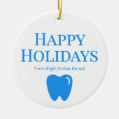 Custom Blue Dental Practice Ornament セラミックオーナメント (正面)