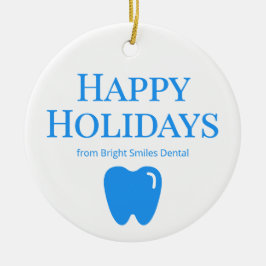 Custom Blue Dental Practice Ornament セラミックオーナメント