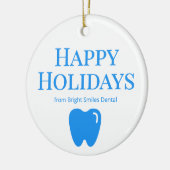 Custom Blue Dental Practice Ornament セラミックオーナメント (左)