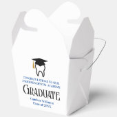 Custom Blue Dental School Graduation Party フェイバーボックス (見開き)