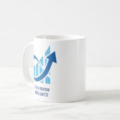 Custom Blue Finance Mug コーヒーマグカップ (正面左)