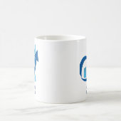 Custom Blue Finance Mug コーヒーマグカップ (中央)