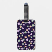 CUSTOM BLUE FLOWER PATTERN Luggage Tag ラゲッジタグ (裏面縦)