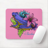 Custom Blue Frog  マウスパッド (マウス)