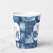 Custom Blue Jean Baby Denim Themed Baby Shower 紙コップ (右)