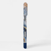 Custom Blue Marble With Gold Accents Personalized iPhoneケース (右側面)