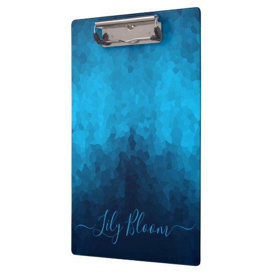 Custom Blue Mosaic Geometric Pattern クリップボード (左)