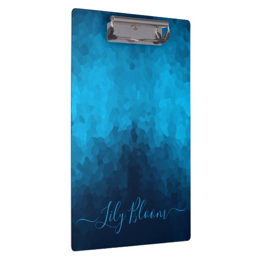 Custom Blue Mosaic Geometric Pattern クリップボード (右)