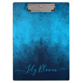 Custom Blue Mosaic Geometric Pattern クリップボード (正面)