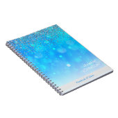 Custom Blue Pastel Circles ノートブック (右側)