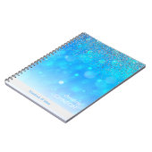 Custom Blue Pastel Circles ノートブック (左側)