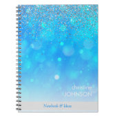 Custom Blue Pastel Circles ノートブック (正面)