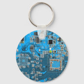 Custom Blue PCB Circuit Board for IT Pros 2 キーホルダー (裏面)