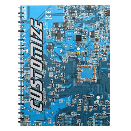 Custom Blue PCB Circuit Board for IT Pros 2 ノートブック (正面)