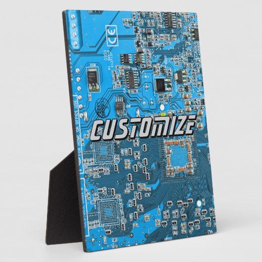 Custom Blue PCB Circuit Board for IT Pros 2 フォトプラーク (側面)