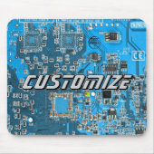 Custom Blue PCB Circuit Board for IT Pros 2 マウスパッド (正面)