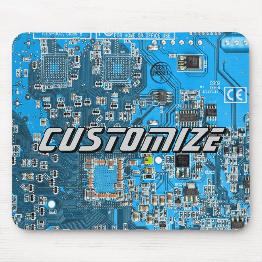 Custom Blue PCB Circuit Board for IT Pros 2 マウスパッド (正面)