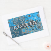 Custom Blue PCB Circuit Board for IT Pros 2 長方形シール (封筒)