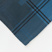 Custom Blue Plaid 8 Photo Collage フリースブランケット (角)