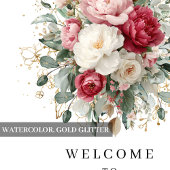 Custom blush floral bridal shower welcome sign  ポスター
