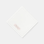 Custom Blush Pink Floral Garden Minimal Wedding  スタンダードカクテルナプキン (角)