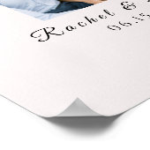 Custom Blush Pink Garden Floral Wedding Welcome ポスター (角)