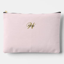 Custom Blush Pink Gold Initial l Simple Minimalist