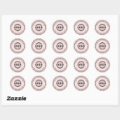 Custom Blush Pink Promotional Business Logo Brande ラウンドシール (シート)