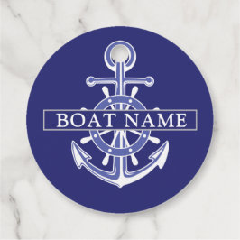 Custom boat captain name navy nautical sailor  フェイバータグ